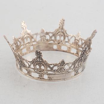 A silver bride's crown, Gewe, Malmö, Sweden, 1971.