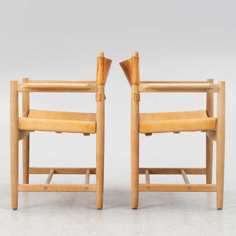 Børge Mogensen, armchairs, a pair, model 3238, Fredericia Stolefabrik, Denmark, 1960s/70s.