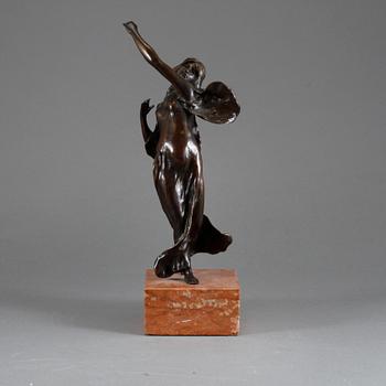 OIDENTIFIERAD KONSTNÄR, skulptur, brons, jugend, osignerad, tidigt 1900-tal.