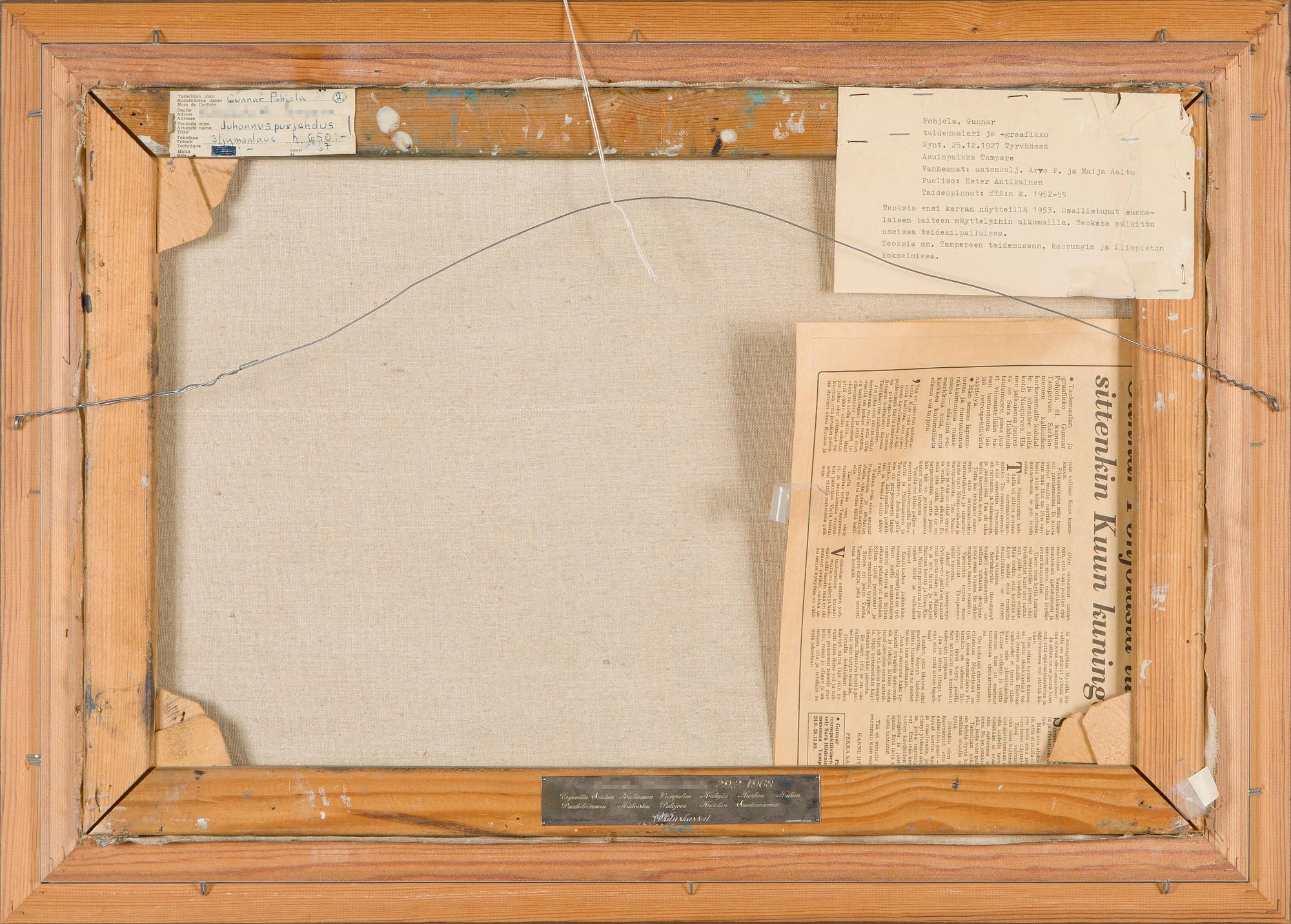 Gunnar Pohjola, "Juhannuspurjehdus".