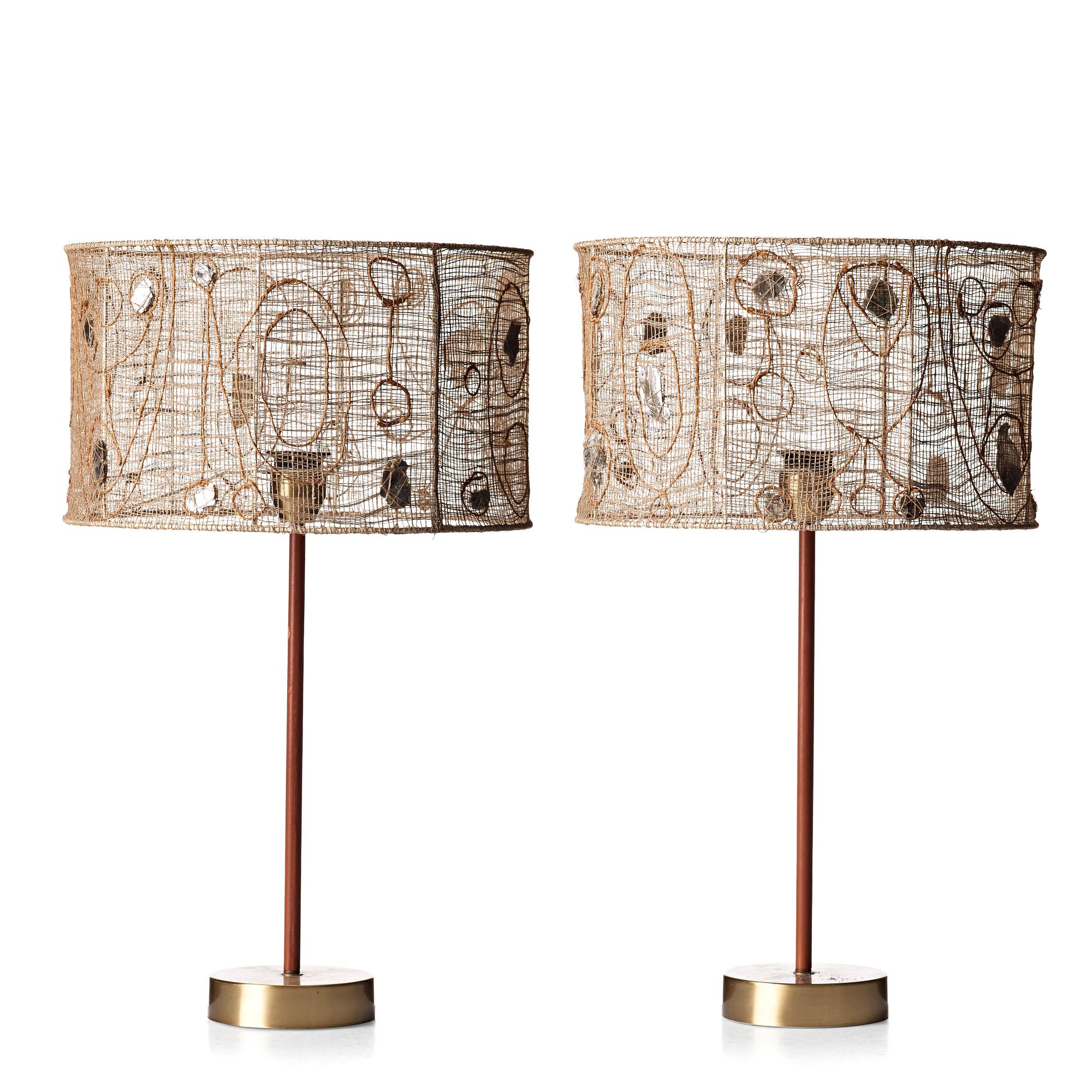 A pair of mid 20th century modern table lights, ca 1955.