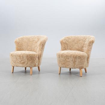 Fåtöljer, ett par, Swedish Modern, 1940-tal.