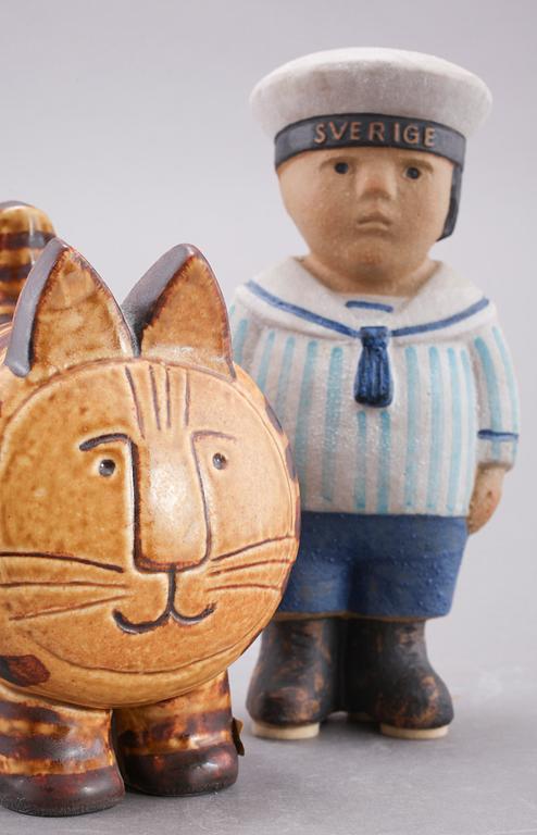 FIGURINER, 2 st, stengods, Lisa Larson, Gustavsberg.