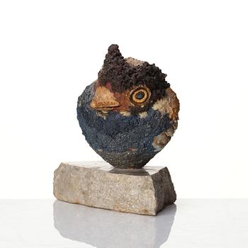 Tyra Lundgren, skulptur, fågel, egen ateljé 1970.