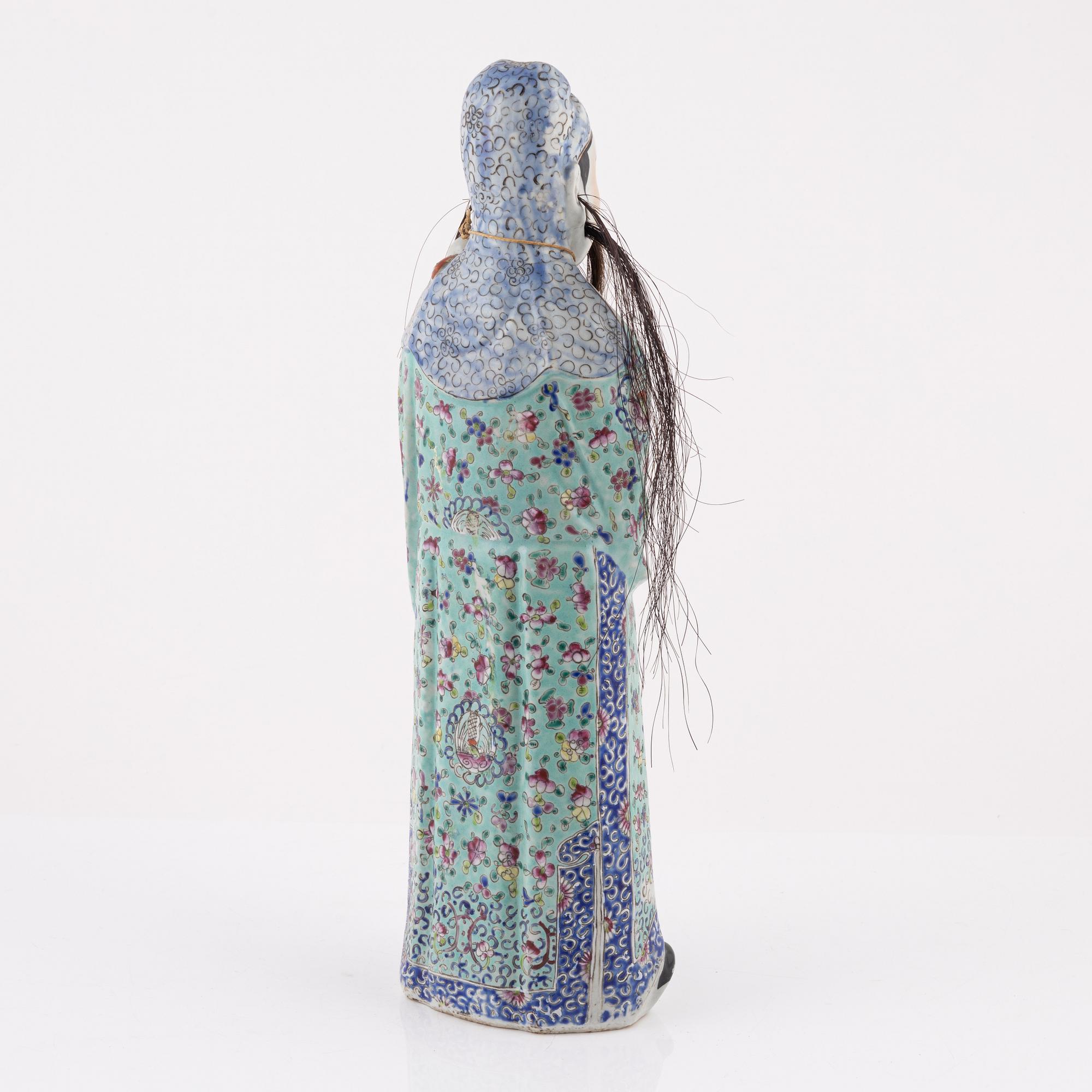 A large Chinese porcelain figure, second half of the 20th Century.