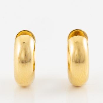 Örhängen, ett par, kreoler, 18K guld.