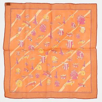 Hermès, scarf, 'Au clair de la mer".