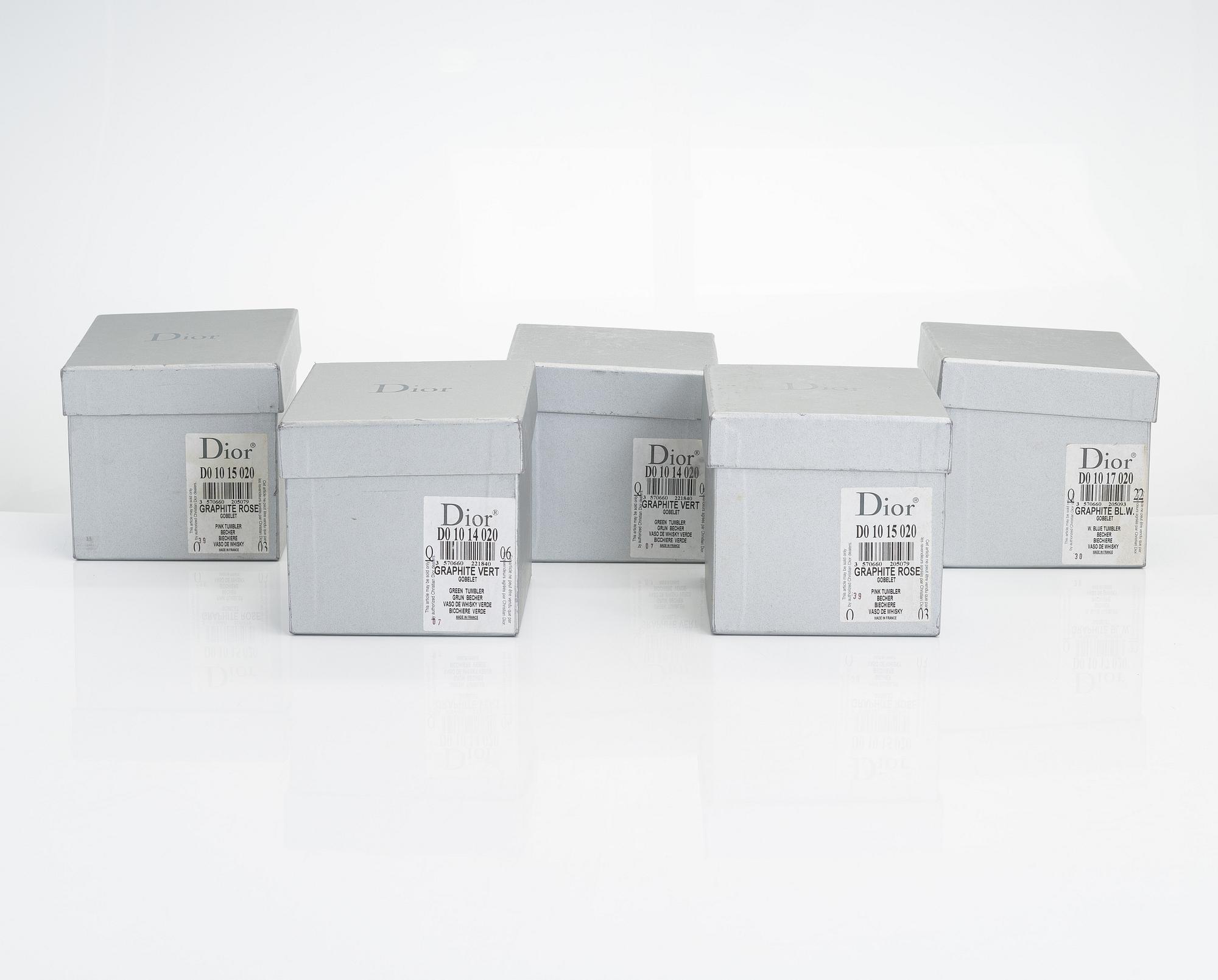 Dior, an 11-piece set of whisky glasses /tumblers.