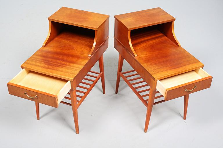 SÄNGBORD, ett par 1950/60-tal.