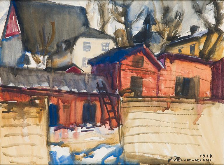 Jalmari Ruokokoski, "Courtyard in Porvoo".