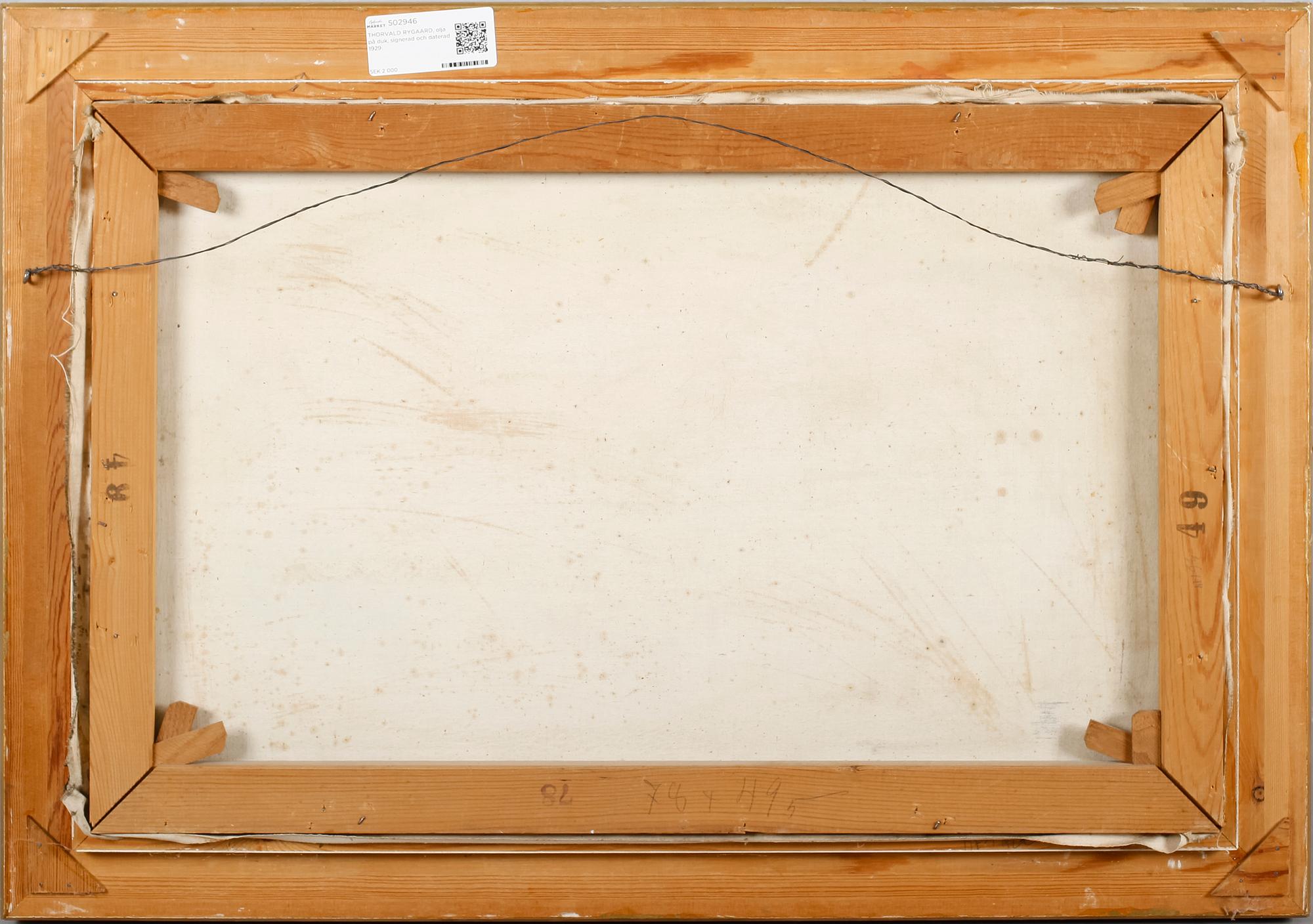 THORVALD RYGAARD, olja på duk, signerad och daterad 1929.