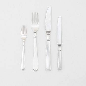 Jacob Ängman, cutlery set, 40 pieces, silver, "Rosenholm", GAB, among others 1969.