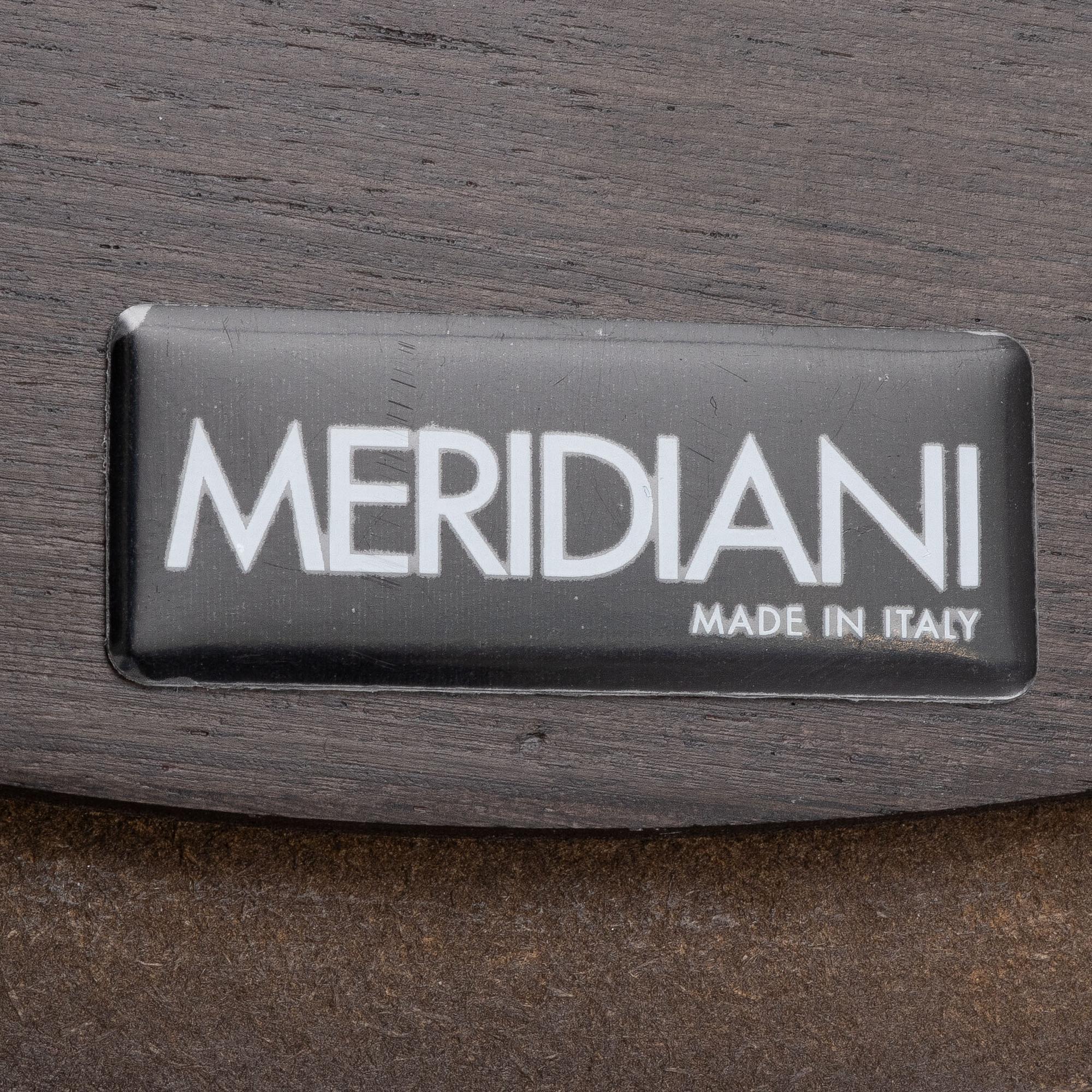 Andrea Parisio, a pair of "Lolyta" armchairs, and a "Pek" side table, Meridiani, Italy, contemporary,.