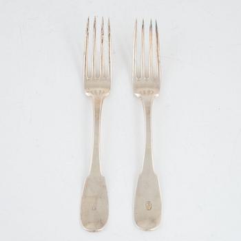 Cutlery, 15 pcs, silver, 19th-20th century.