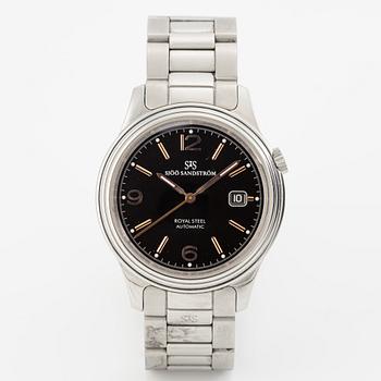 Sjöö Sandström, Royal Steel Classic II, wristwatch, 41 mm.