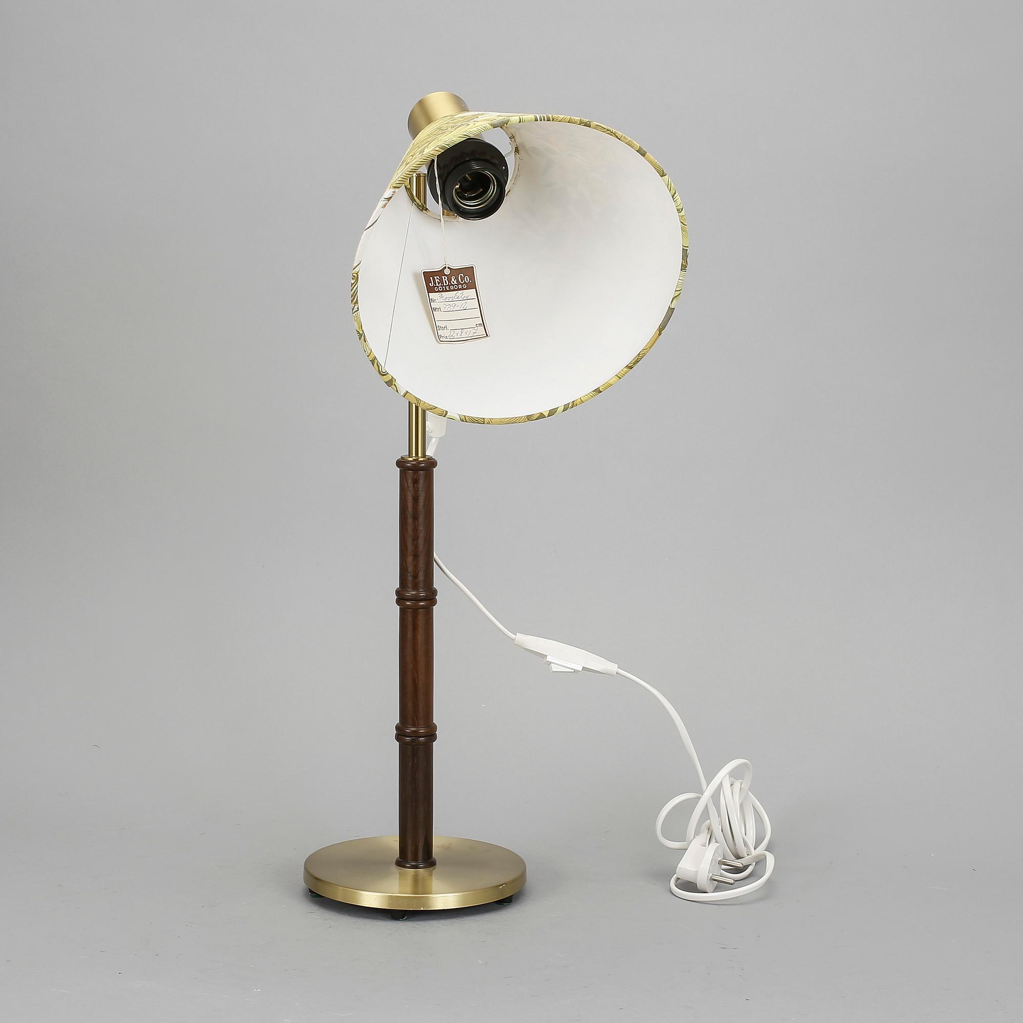 BORDSLAMP, Falkenbergs Belysning, 1900-talets andra hälft.