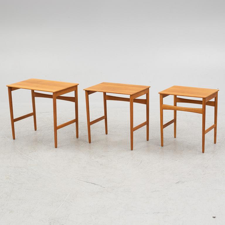 Hans J. Wegner, satsbord, 3 delar, Andreas Tuck, Danmark, 1960-tal.