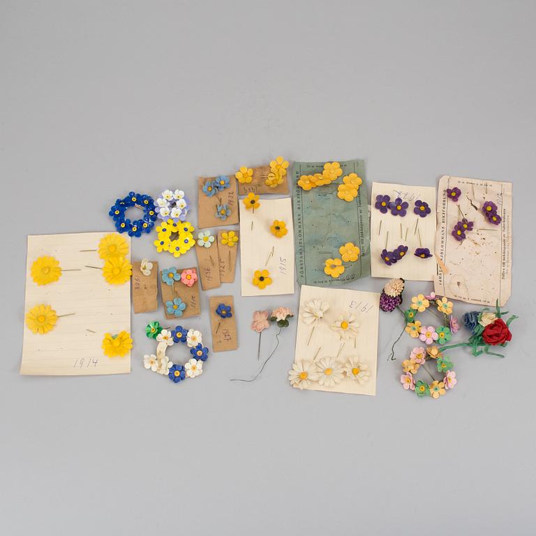 MAJBLOMMOR 45 st 1908-1936, MAJBLOMMEKRANSAR 6 st & 3 BLOMMOR AV CREPEPAPPER.