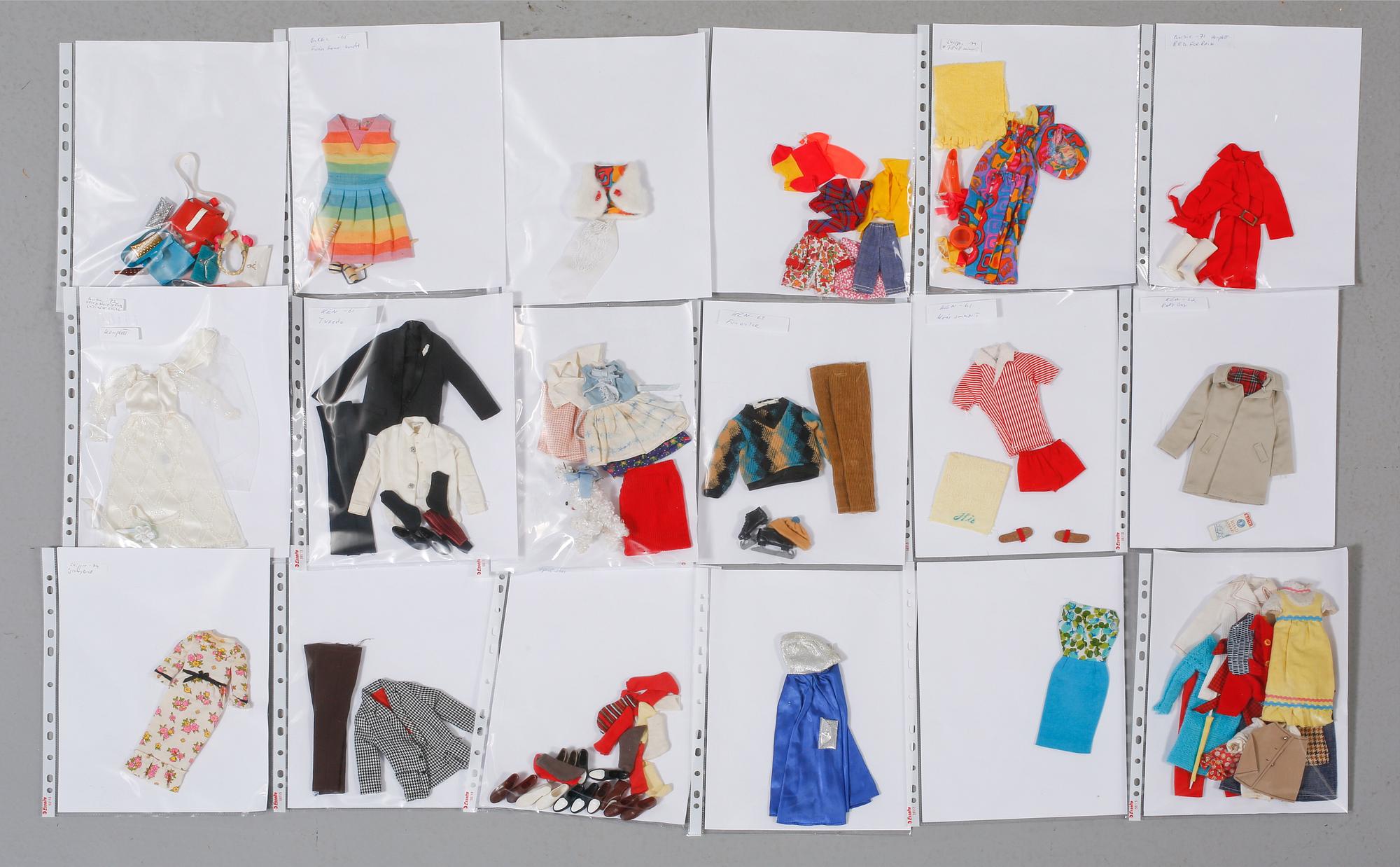 PARTI BARBIETILLBEHÖR, 1900-talets tredje kvartal/andra hälft.