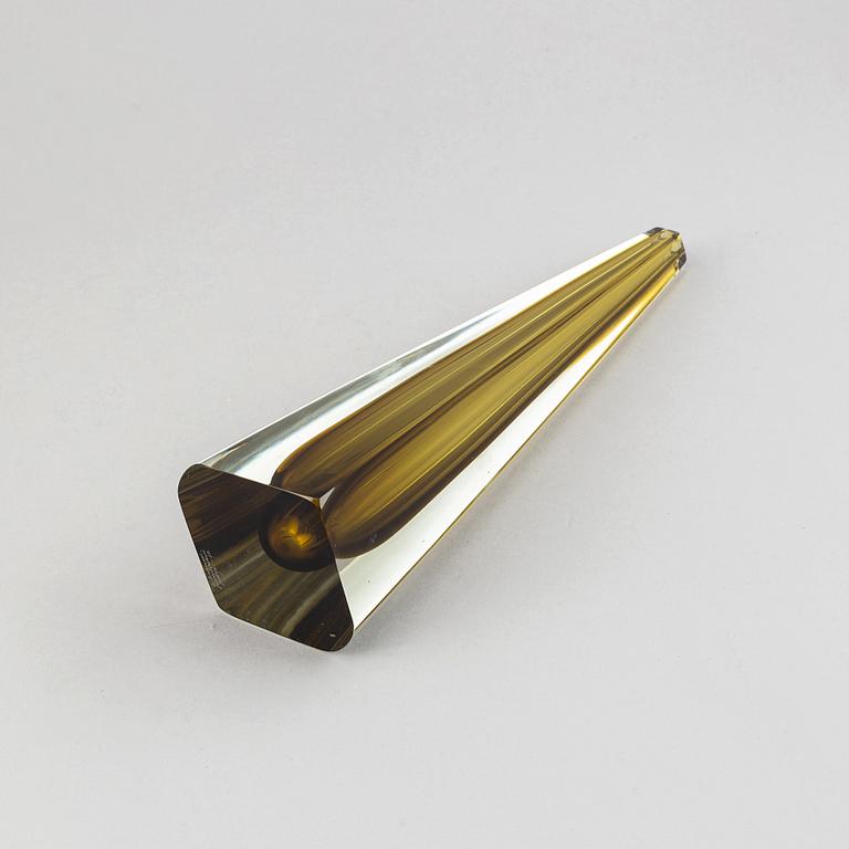 Kaj Franck, glass sculpture, Nuutajärvi/Notsjö, signed and dated - 62.