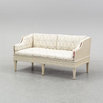 A Gustavian sofa, end of the 18th Century.