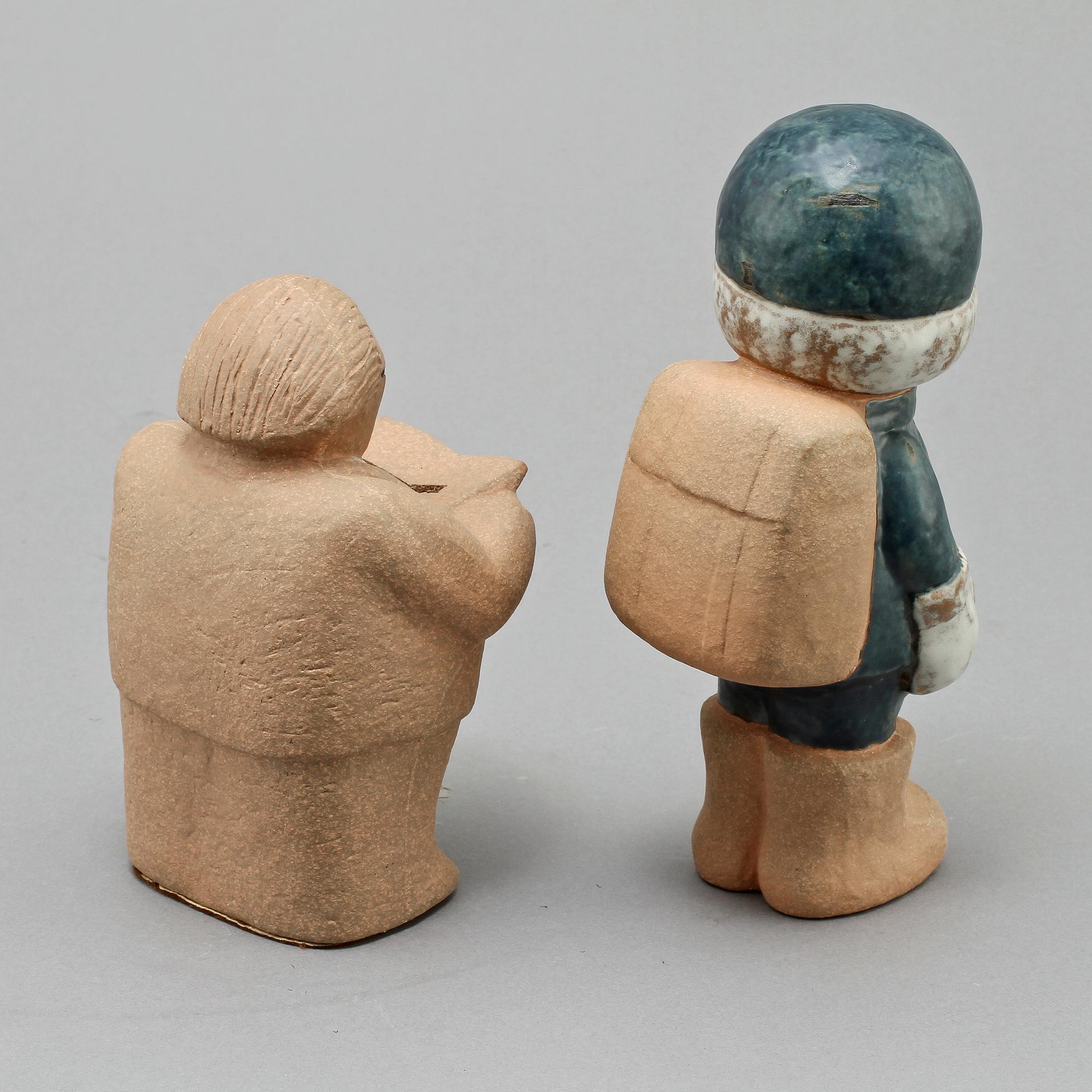 FIGURINER, 2 st, stengods, Lisa Larson, Gustavsberg, 1900-talets andra hälft.