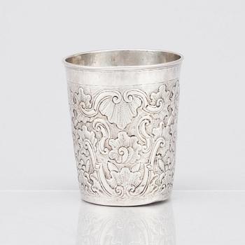 A Russian silver beaker, undidentified makers mark, Moscow 1752.