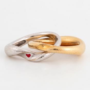 Ole Lynggaard ring 18K gold and white gold "Fidelity".