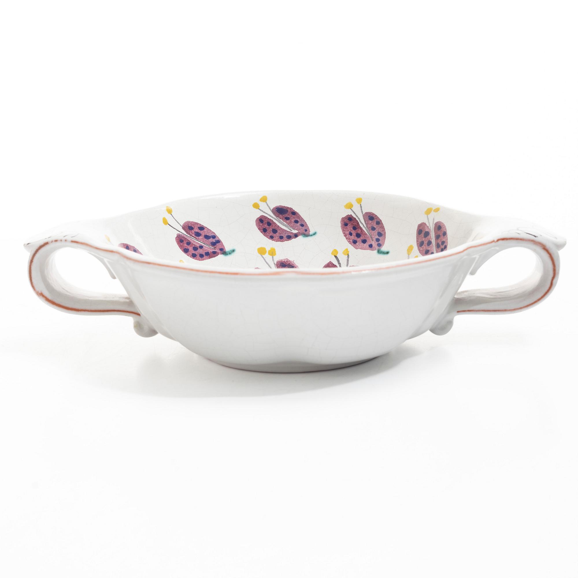 Stig Lindberg, Four faience service pieces, Gustavsberg Studio.