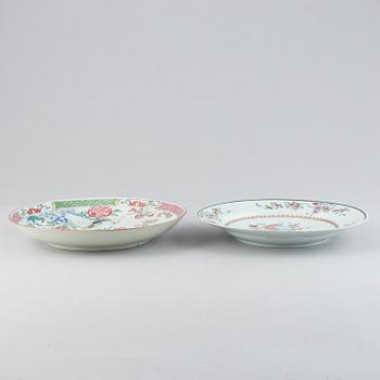Two famille rose dishes, Qing dynasty, Qianlong (1736-95).