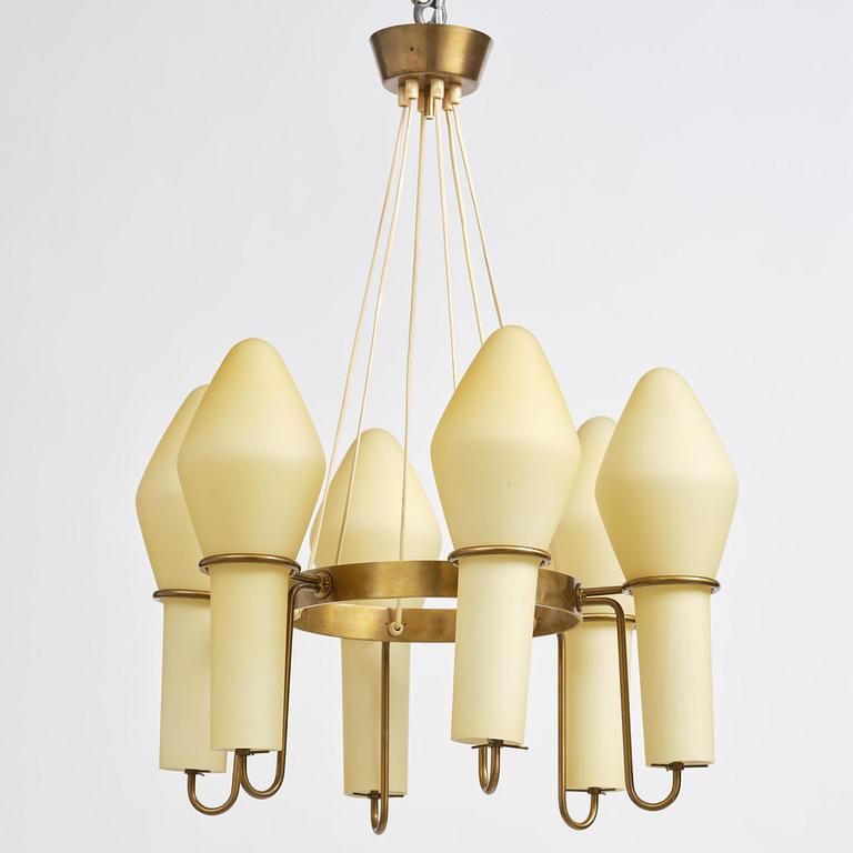Hans-Agne Jakobsson, a rare ceiling lamp, Hans-Agne Jakobsson AB, Markaryd, 1950s.
