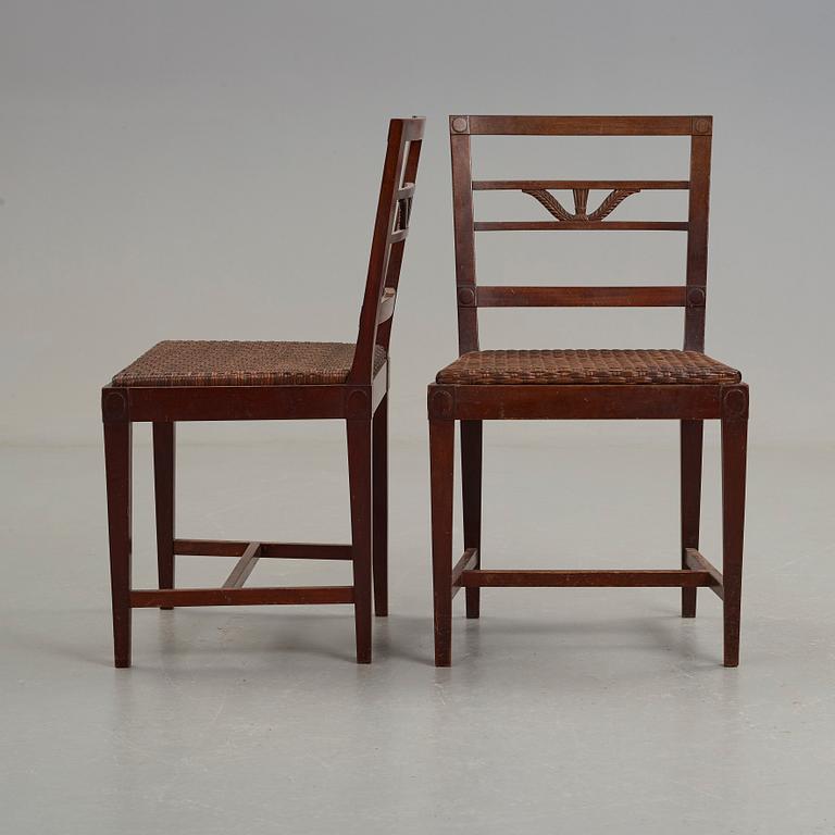 Carl Malmsten, stolar, ett par, Swedish Grace, Stockholm 1920-tal.