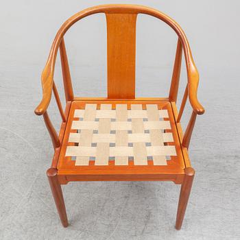 HANS J WEGNER, a cherry wood China chair from Fritz Hansen, Denmark, 1991.