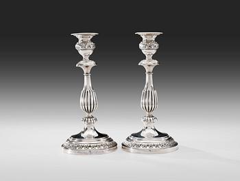 394. A PAIR OF CANDLESTICKS.