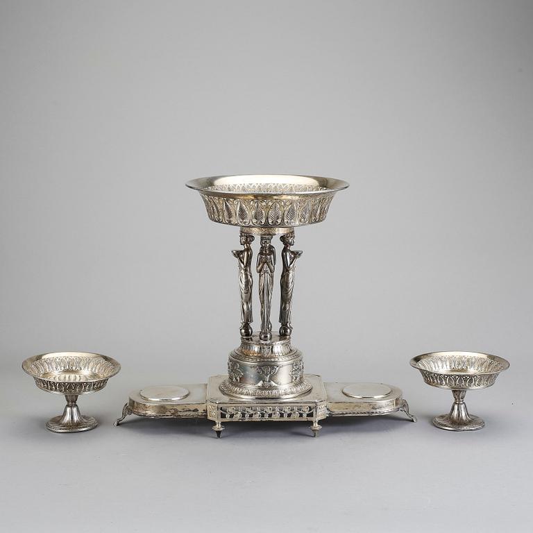 BORDSUPPSATS, nysilver, Württembergische Metallwarenfabrik WMF, 1900-talets början.