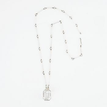 Wiwen Nilsson, a rock crystal and sterling silver necklace and pendant, Lund Sweden 1942.