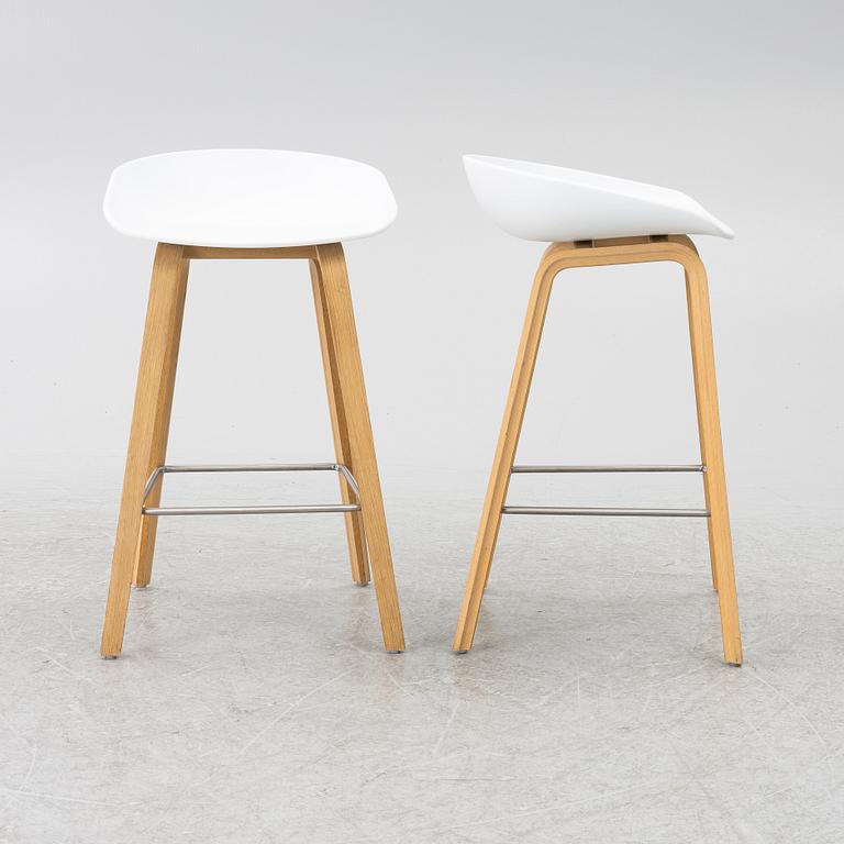 Hee Welling, four bar stools, 'AAS 32', HAY, Denmark.