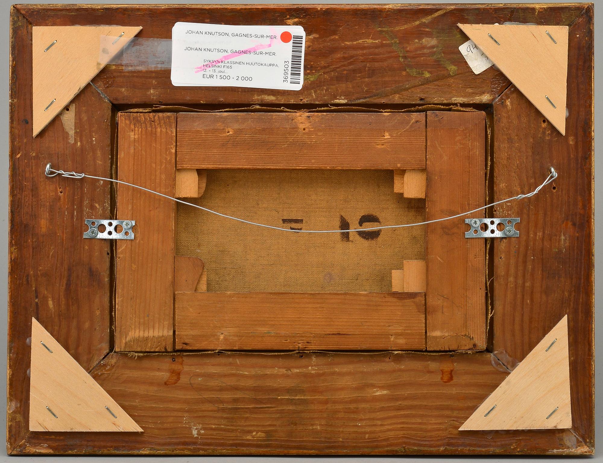 Johan Knutson, GAGNES-SUR-MER.