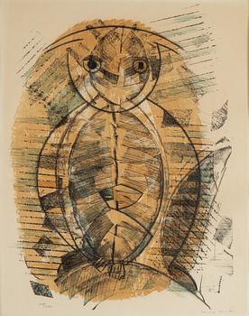 Max Ernst, färglitografi, 1955, signerad 149/200.