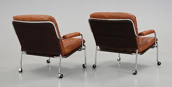 FÅTÖLJER, ett par, 1900-talets andra hälft.