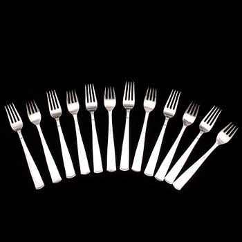 BESTICKSERVIS, 102 delar, silver, "Rosenholm", GAB, Stockholm, bland annat 1976. Vikt ca 2177g.