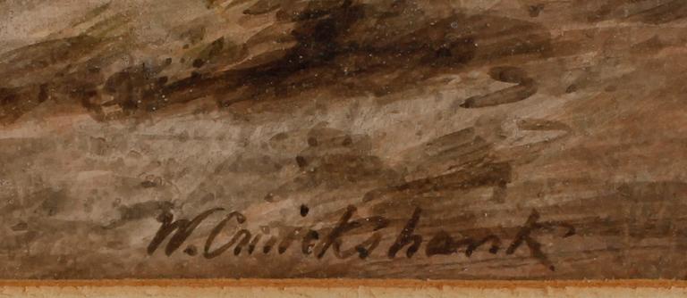 WILLIAM CRUICKSHANK, akvarell, sign.