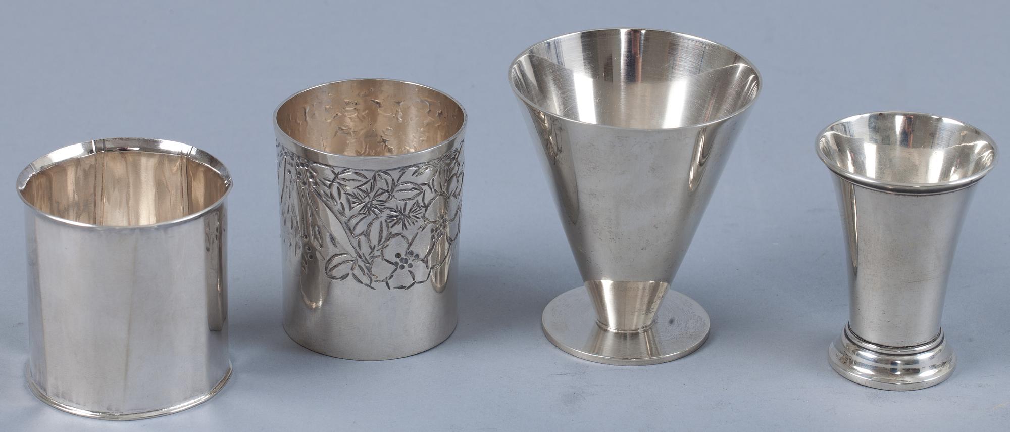 PARTI SILVER, bl a Wiwen Nilsson och George Jensen, 9 delar. Vikt tot ca 600 g.