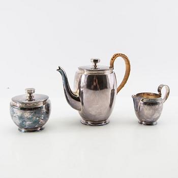 Kaffeservis 3 dlr GAB nysilver 1940-tal.