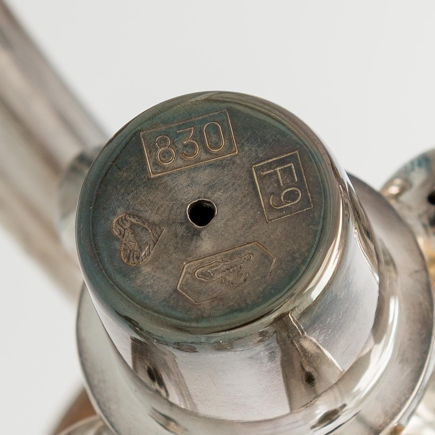 A pair of silver baroque style candelabra, Kultakeskus, Hämeenlinna 2007-2008.