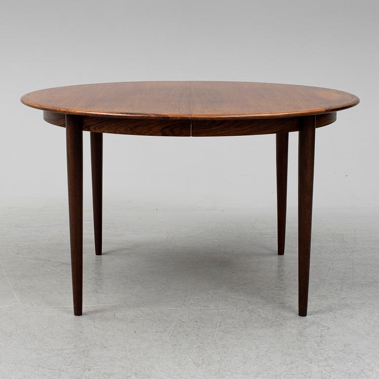 A 1960's rosewood dining table by Skovmand & Andersen, Denmark.