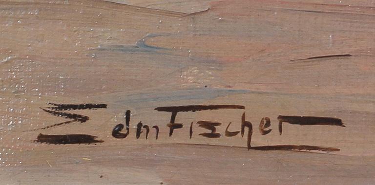EDMOND FISCHER, olja på duk, sign.