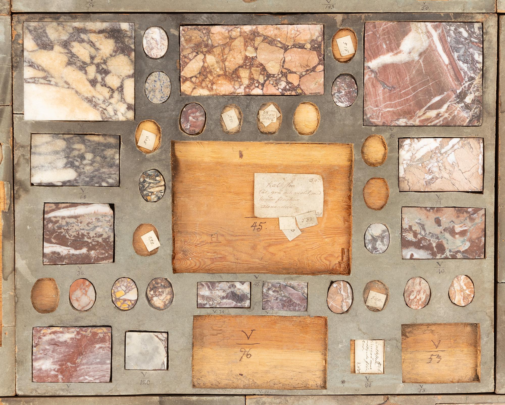 Stensamling, ca 263 delar, omkring år 1800.