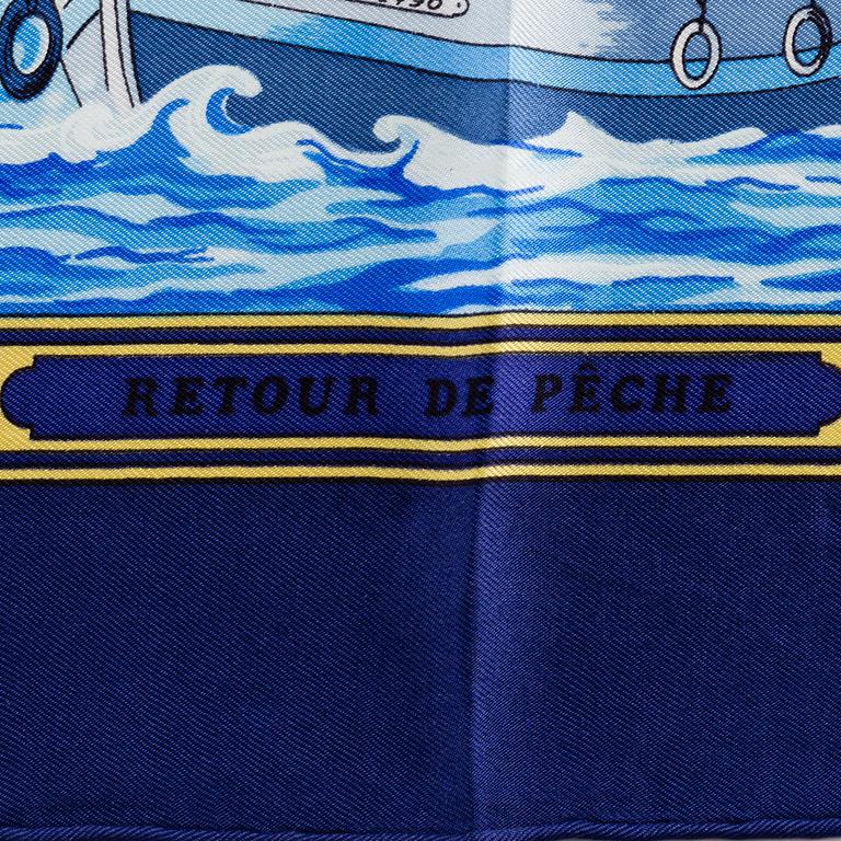 HERMÈS, scarf, "Retour de Pêche".