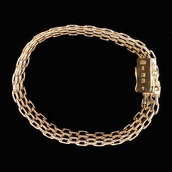 ARMBAND, guld 18K, Stockholms ädelsmide AB, Stockholm 1960. Vikt ca 30 gram.